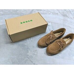 Womens Boden Tan Board shoes‎ Size 41 NWT In Box
